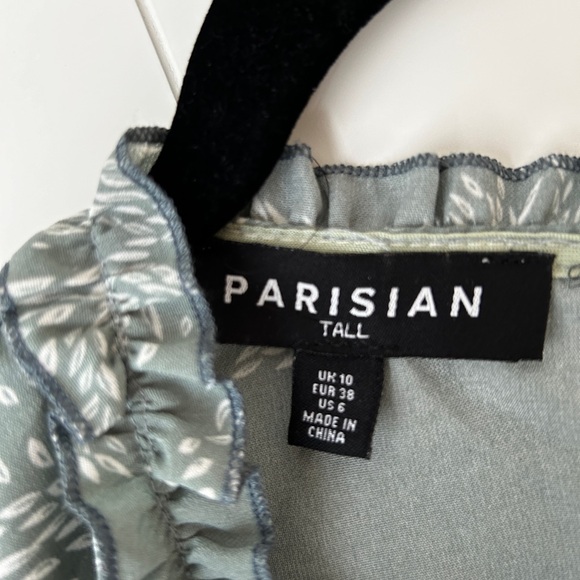 TALL sage green floral dress - Picture 4 of 6